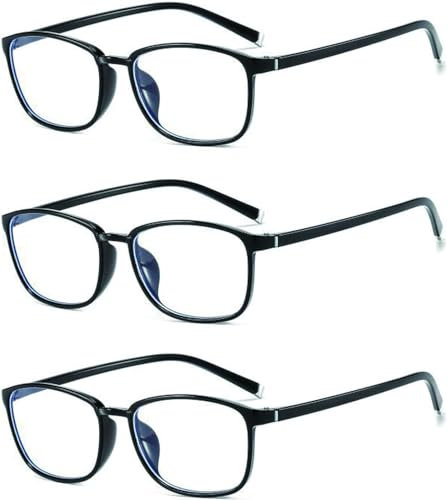 Suertree Blaulichtfilter Lesebrille 3 Pack Computerbrille Sehhilfe PC Gaming UV Blaues Blockiert Brillen Damen Herren 1.0X