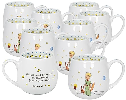 10er SET KÖNITZ Kuschelbecher DER KLEINE PRINZ - Geheimnis - 420 ml Porzellan/Motivbecher