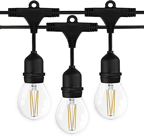 Ledvion - Lichterkette, 35M, Inklusive 35x E27 LED Silber, 35W, 2100K, IP65, Außenlichterkette