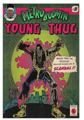 Yeepi Metro Boomin Heroes & Villains (Young Thug), Comic-Poster, Leinwand-Poster, Wandkunst, Dekordruck, Bild, Gemälde für Wohnzimmer, Schlafzimmer, Dekoration, ungerahmt, 20 x 30 cm
