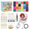 Zhichengbosi Clay Bead Spinner, Pink Electric Bead Spinner with 4800 PCS Clay Beads, Big Eye Beading Needles, Many Kinds of Beads Kit for DIY Jewelry Making, Waist, Bracelets, Necklaces