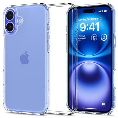 Spigen Ultra Hybrid Case Compatible with iPhone 16 Plus [Anti-Yellowing] - Crystal Clear