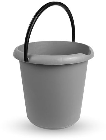 Eimer (1 Stück) Haushaltseimer, 5 Liter, in vers. Farben, Putzeimer aus Stabilem Kunststoff, lebensmittelecht, BPA-frei, Kunststoffeimer Made in EU (Anthrazit)