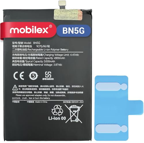 MOBILEX® Batería BN5G para Xiaomi Redmi 10C / 10A | Interna Repuesto | 5000mAh - OEM | Capacidad Original