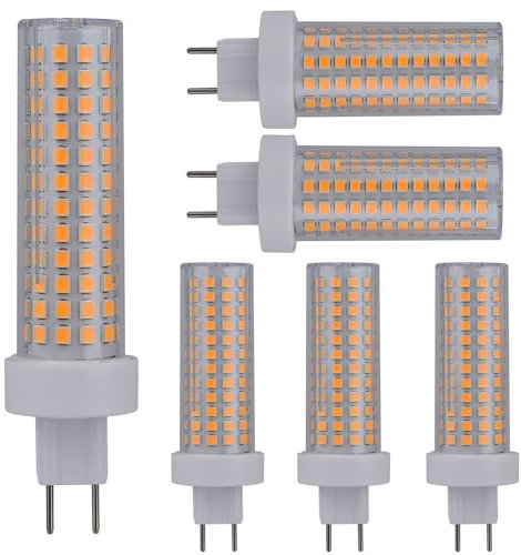 HuZhouChen Iluminación del hogar 10W G8.5 Bombilla LED 1500LM AC 90-265V G8.5 Bombilla no regulable 6pcs(Natural white)