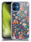 Head Case Designs Offizielle Ninola Blaues Blumenmuster Farbenfrohe Drucke Soft Gel Handyhülle Hülle kompatibel mit Apple iPhone 12 Mini