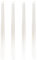 Ovaletta 4 Stück Stabkerzen Weiß, Spitzkerzen, Lange Kerzen, Weiß Kerzen, Spitzkerzen Weiß, Kerze Weiß, für Hochzeit, Geburtstag, Höhe 25 cm, Durchmesser 2,1 cm, Brenndauer ca. 7 Stunden