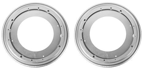 Koanhinn 2Stück 12 Runde Form Galvanisierte Drehscheibe Drehbare Schwenk Platte Küchen & Display Tisch Hardware