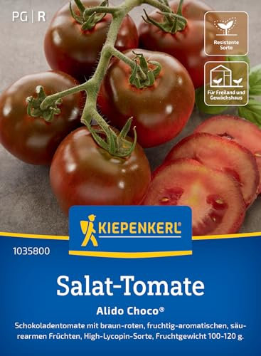 Kiepenkerl Salat-Tomatensamen Alido Choco® 1035800 – Schokoladentomate - fruchtig- aromatisch - säurearm - Saatgut, Samen Gemüse, Gemüsepflanzen