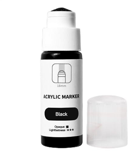 Graffiti Markers - Graffiti Mop, Mop Marker | Acrylic Marker Pen with 18mm Tip Quick Dry Permanent Graffiti Marker with 60ml Mop, Waterproof & Waterproof
