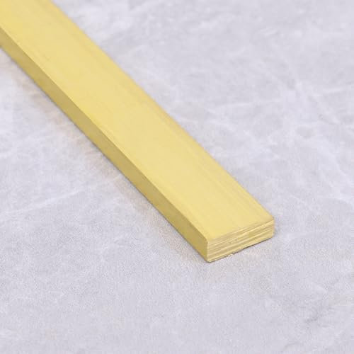 Brushed Brass Threshold Transition Trim Strip, Wood/Tiles/Vinyl Flooring Gap Filler Cover, 1 Metre Long Decorative Floor Divider Bar(3x3mm (1/8x1/8))