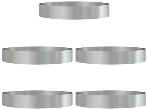 vidaXL Set de macetas de Metal galvanizado Grande | Diámetro de 120 cm, para Uso Exterior, Material Duradero, diseño cilíndrico Moderno, fácil de Mantener, Ideal para Jardines y Soportes de Plantas