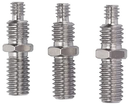 Culnflun Tripod Conversion Screw, 3/8 to 1/4 Threaded Screw Tripod Adapter Spigot Stud Camera Mount Conversion for PTZ Photographic Equipment Iron Material 3Pcs