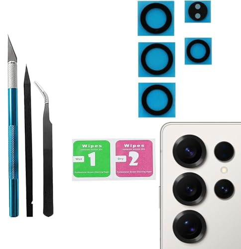 LiXiongBao S25 Ultra Back Rear Camera Glass Lens Replacement For Samsung Galaxy S25 Ultra With Pre-Installed Adhesive And Professional Repair Tool Kit