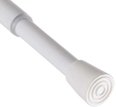 Bestlivings Gardinenstange ohne Bohren, 60-90 cm, Weiß, Spannstange | Ø10/13 mm, stufenlos verstellbar, bis 2,5kg belastbar, rutschfeste Endkappen, rostbeständiger Stahl, für Fenster, Tür, Dusche