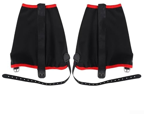 Outdoor Beingamaschen Wasserdicht zum Wandern mit Sand und Insektenschutz, elastisches Nylongewebe, um die Beine trocken und vor Schmutz zu halten (1 Paar schwarz)
