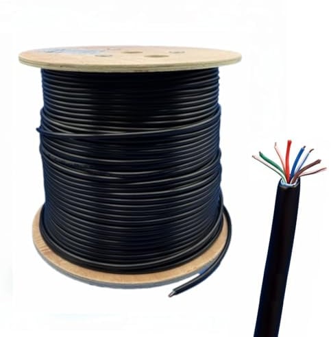 Glac Store Cavo LAN UTP Cat 5e da Esterno, 8 Conduttori 24AWG, 1000 Mbps, 4 Coppie Cablate, Doppio Isolamento PE/LSZH, Nero, 100m o 305m (305m)