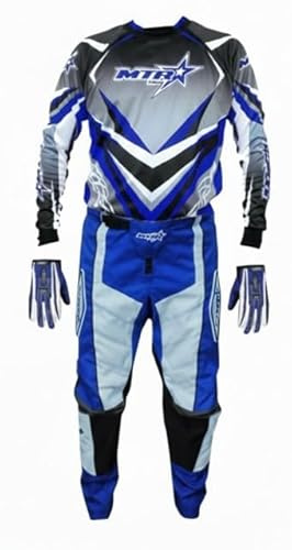 Equipacion de motocross niños infantil MTR, conjunto Camiseta + Pantalon + Guantes
