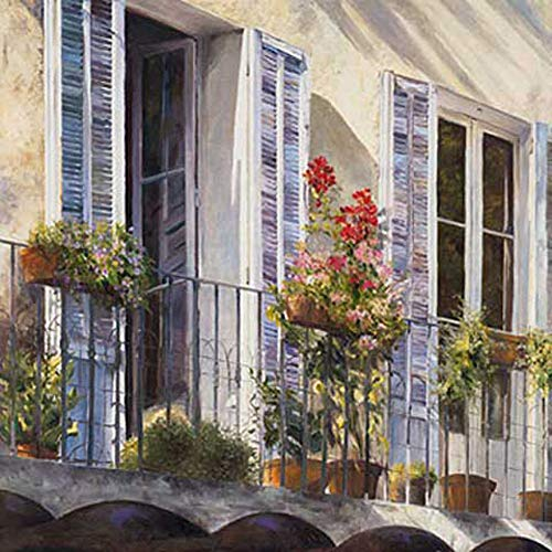 empireposter Sommer, Christian - Balcon à Grasse (Provence - Kunstdruck Artprint - Grösse 98x98 cm