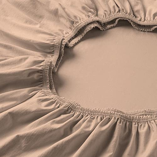 ESTELLA Spannbetttuch Zwirnjersey | Sahara | 100x200 cm | bügelfreie & trocknerfeste Qualität | Rundumgummi | 97% Baumwolle