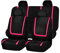 FH GROUP Set completo di coprisedili per auto, universali, lavabili, coprisedili anteriori con schienale basso, coprisedili posteriori solidi, per SUV, berlina e furgone, rosa