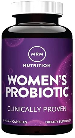 MRM Women’s Probiotics | Intestinal + Immune Health | Prebiotics + postbiotics | Clinically Proven| 25 Billion Cells | Good Bacteria for Gut Health| Shelf Stable | 60 Capsules | GMP Certified