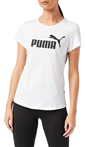 Puma ESS Logo Tee T-Shirt Femme, White, XS