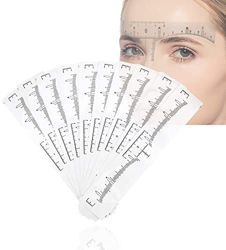 Augenbrauen Schablone, 100 Teile/Satz Einweg Augenbrauen Lineal Make Up Microblading Augenbrauen Tattoo Schablone Messung, für Augenbrauen Einweg Tattoo Aufkleber Positioniert