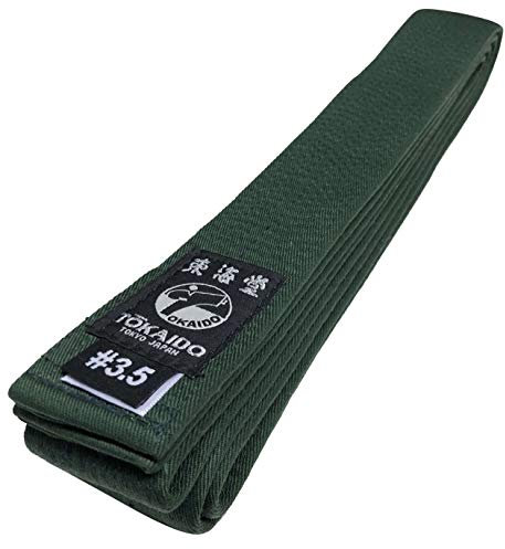 Tokaido Karategürtel grün | Grüngurt Karate Gürtel aus Baumwolle | Verschiedene Längen (255)