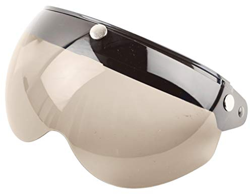 Poxcap Visiera per casco Bubble per Universal Retro 3 Snap Vintage Scooter Open Face e Half Helmets Anti Scratch Universal Open Face Helmet Windscreen Moto