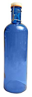 Botella Agua Cristal Color Azul 1,5L Vidrio Reciclado