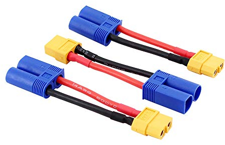 OliRC 3 St. Männlichen EC5 zu Weiblich XT60 Verbinder Adapter für LiPO Batterie mit 14awg 5cm Draht(C74-3)