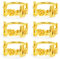 Bluelves Serviettenringe,6 Stück Bismillah Letter Metall Serviettenring Set,Serviettenringe Gold für Ramadan,Eid Mubarak Dekoration, Hochzeit,Islam Deko, Party, Bankett Back