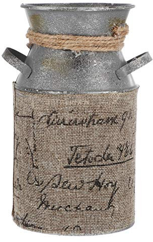 Blumentopf Emaille Bauernhaus Eimer Rustikalen Eimer Dekorative Franz?sisch Eimer T? Milch K?nnen Zinn Topf Tafelaufsatz (Silber) Blumentopf Landhausstil Outdoor Vase