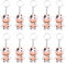SOIMISS 10Pcs Kuh Keychain 3D Gute Luck Metall- Schlüsselanhänger Zodiac Ox Puppe Schlüssel Ring Schmuck Geldbörse Tasche Charme Anhänger Ornament für Tasche Telefon Auto Schlüssel