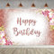 Happy Birthday Hintergrund Mädchen Geburtstag Dekoration für Frauen/Mädchen, Happy Birthday Zeichen Plakat Banner, 30. 40. 50. 60. Geburtstag, Rosa