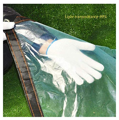 NA LIJINBO Telo Impermeabile Esterno,Telo da Giardino Parabrezza in PE, Tettuccio Trasparente Isolamento Antipioggia Idratante con Gommino Antiruggine E Corda in Nylon per Serre, Verande, Pergole