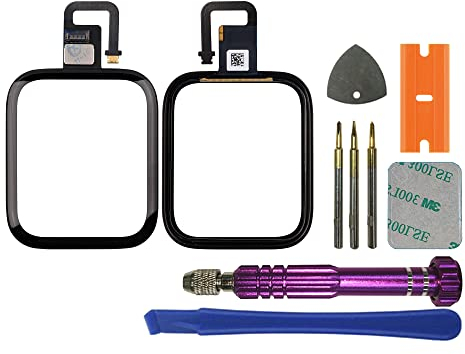 swark Display Glas Frontglas Reparatur Replacement Set kompatibel mit Apple Watch Series 6 44mm (No LCD Screen) mit Touch Digitizer inkl Werkzeugsatz