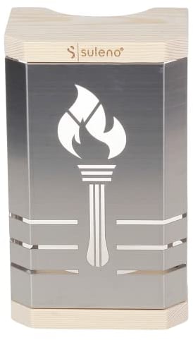 SULENO - Sauna Leuchte KJELL, Saunalampe, Saunaleuchte, Saunazubehör, modern, hitzebeständig, Sauna Blendschirm mit Fassung (Silber, ohne Anschlusskabel)