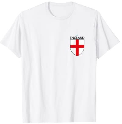 ENG St. George's Cross Flag England Football Team Fan Jersey T-Shirt