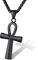 Supcare Large Cross Necklaces, Men's Egyptian Ankn Cross Necklace Chain Black, Prayer Jewellery Stainless Steel
