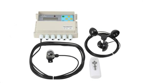 Lfhelper Automatisch Solar Tracking Controller, Dual Axis Solar Tracker | mit Windgeschwindigkeitssensor und Fernbedienung, 2-Axis Sun Automatic Einachsiger Tracking Controller, Solar Tracking System