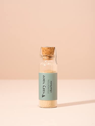 vary vace mineral powder foundation Refill (charlotte/beige) loser Puder in für ein ebenmäßiges Finish, zertifizierte Naturkosmetik, langanhaltend,vegan, plastikfrei im Gläschen mit Korkverschluss.
