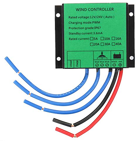 Rewindagic 0-1000W Windregler Wasserdicht 20A PWM Laderegler 12V/24V AUTO Schalter für Windkraftanlage Generator Automatische Bremse