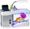 USB Desktop Mini Aquarium Aquarium LED Lampe Licht LCD Bildschirm Uhr für Box Büro Tee Tisch Dekor
