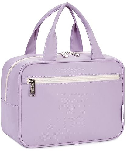 Narwey Beauty Case Grande Borsa da Trucco Borsa da Toilette Borsa da Viaggio Organizer per Donna Ragazze Trousse Borsa Cosmetica (Viola)