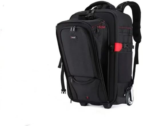 Kameratasche Trolley Profi wasserdichte Tasche für DSLR Kamera Handgepäck Video Fotos Digitalkamera Trolley Trolley Riemenscheibe, L Universal Wheel L, One size