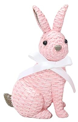 Osterhasen-Figur, Kunstharz, Rattan, gewebt, Kaninchen, Outdoor, Garten, Hof, Dekoration