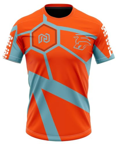 Herren Mountainbike MTB Top Kurzarm Atmungsaktiv Bequem Weich Feuchtigkeitstransport Radtrikot，Downhill Jersey, Cycling Jersey Men's Mountain Bike Motocross Jersey T-Shirt,Soft Texture (TYPE-5,XL)