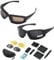 BONFQERT 2 Pairs of Motorcycle Glasses, Motorcycle Goggles - Goggles Safety Glasses Polarised with 5 Pairs of Lenses